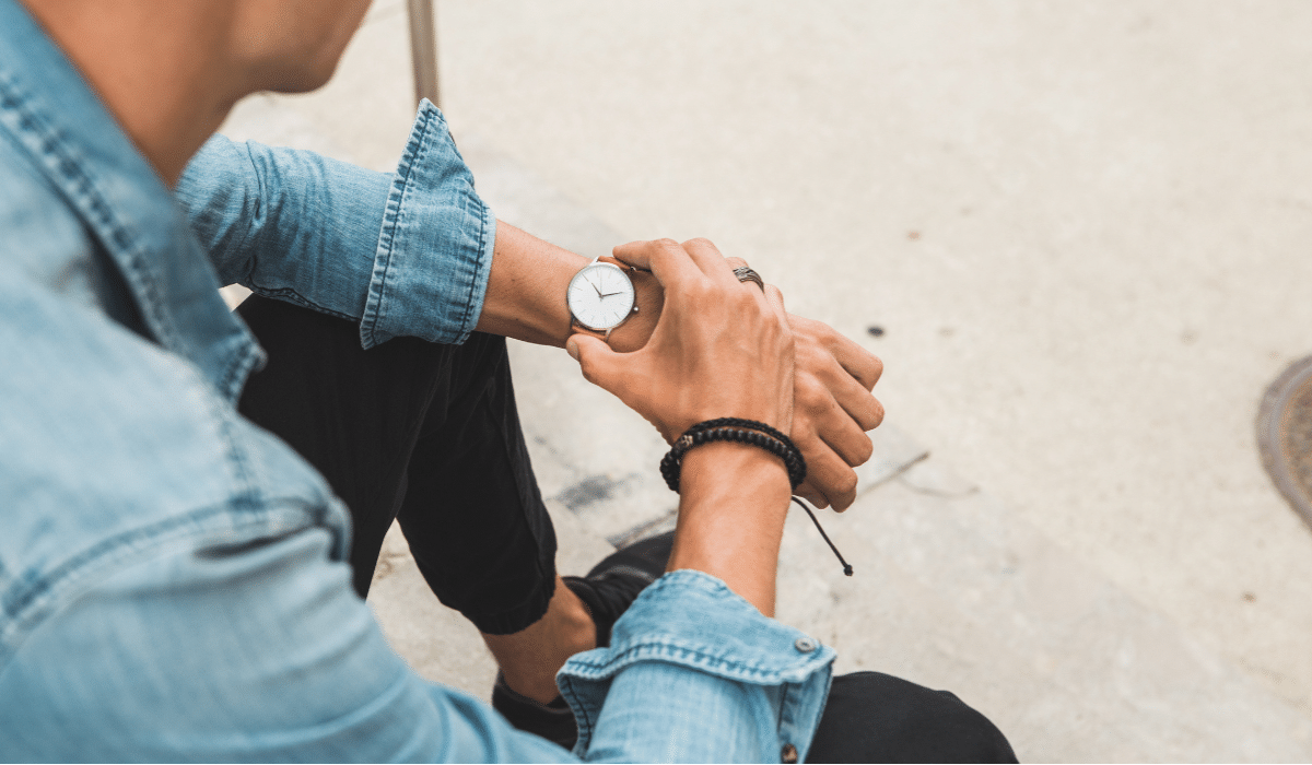 Man checking his watch